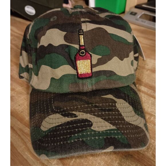 HENNY BOTTLE Dad Hat, Mens Henny Baseball Cap, Mens Baseball Hats, Camo - Picture 1 of 2